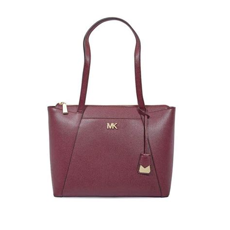 michael michael kors maddie classic leather tote|Maddie Medium Crossgrain Leather Tote .